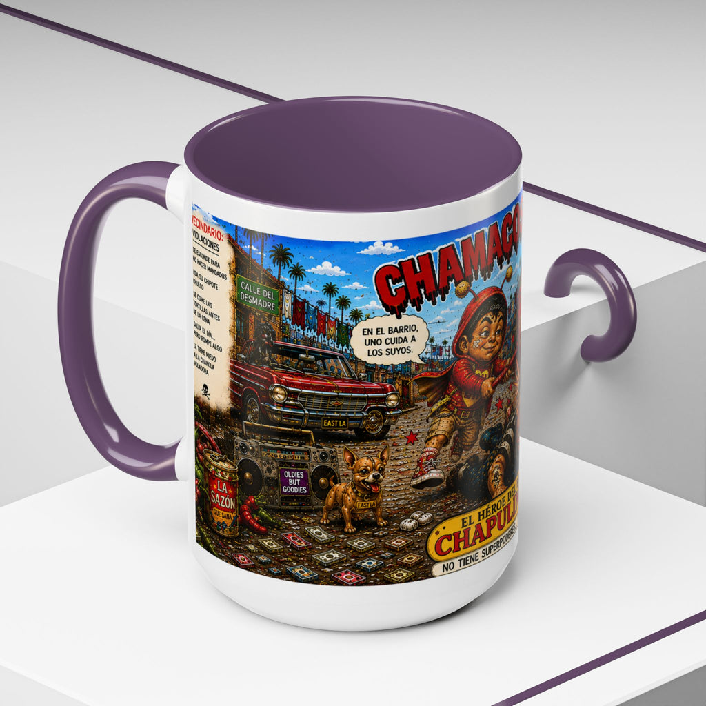 Chapulincito – El Héroe del Barrio Accent Coffee Mug (11oz & 15oz)