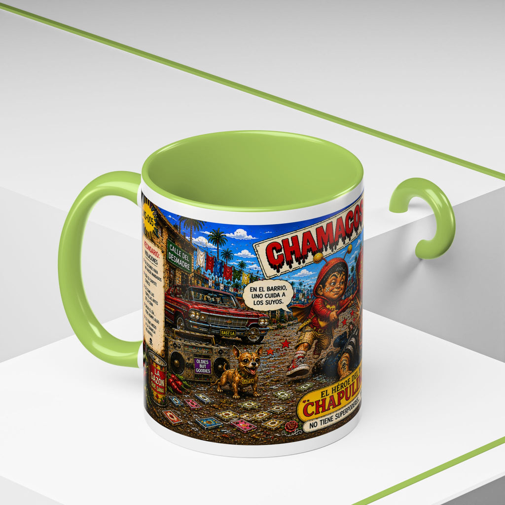 Chapulincito – El Héroe del Barrio Accent Coffee Mug (11oz & 15oz)