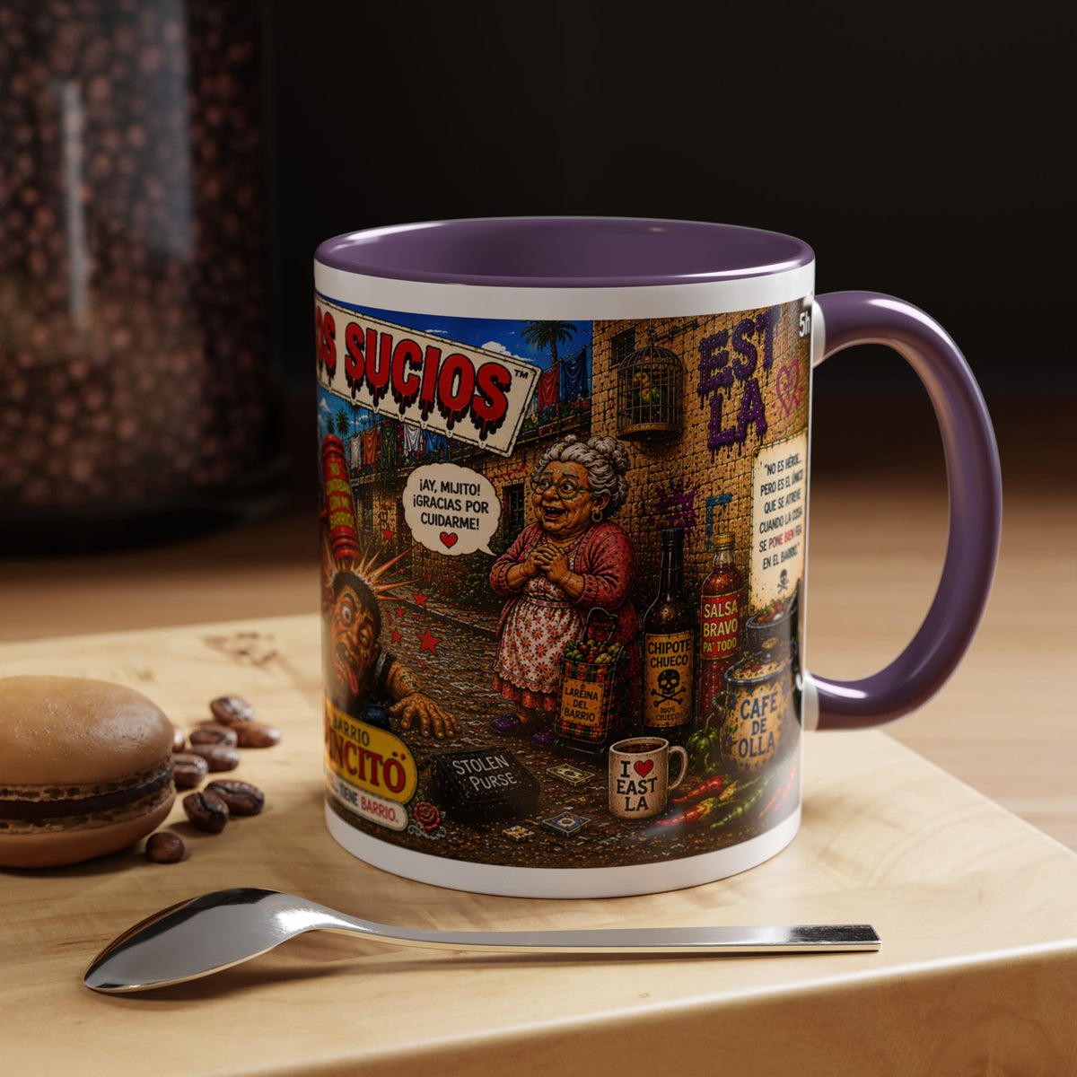 Chapulincito – El Héroe del Barrio Accent Coffee Mug (11oz & 15oz)