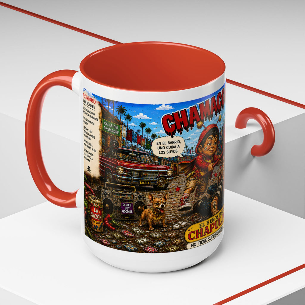 Chapulincito – El Héroe del Barrio Accent Coffee Mug (11oz & 15oz)