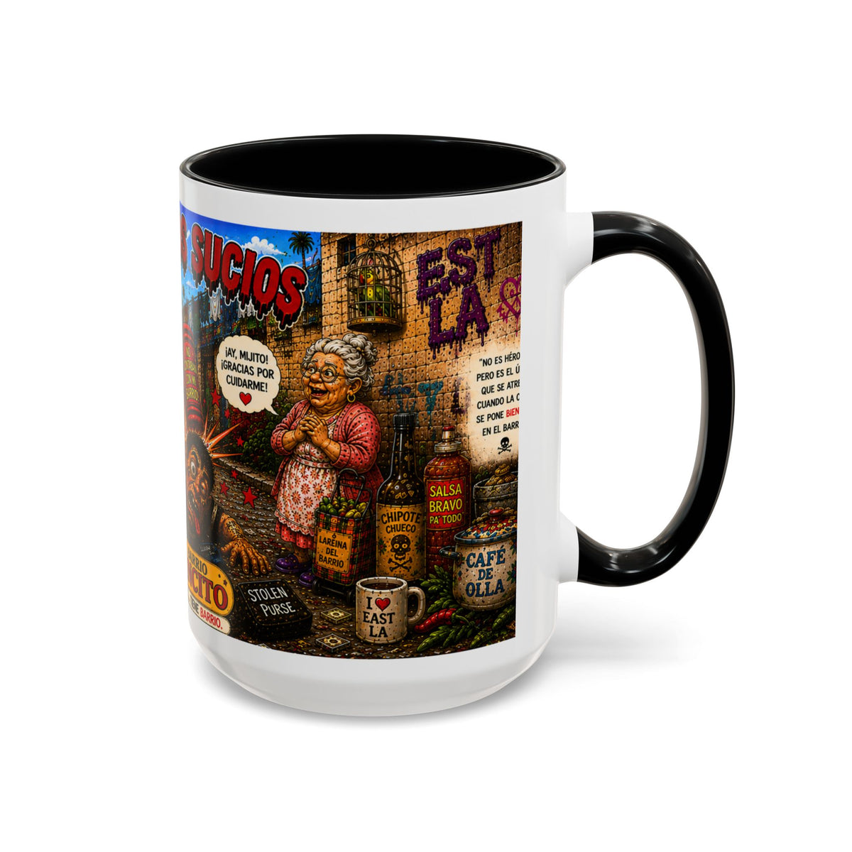 Chapulincito – El Héroe del Barrio Accent Coffee Mug (11oz & 15oz)