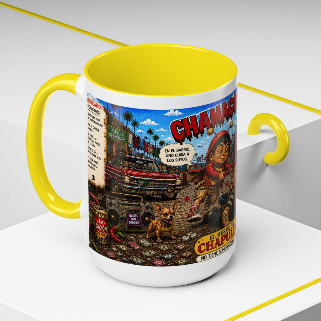 Chapulincito – El Héroe del Barrio Accent Coffee Mug (11oz & 15oz)