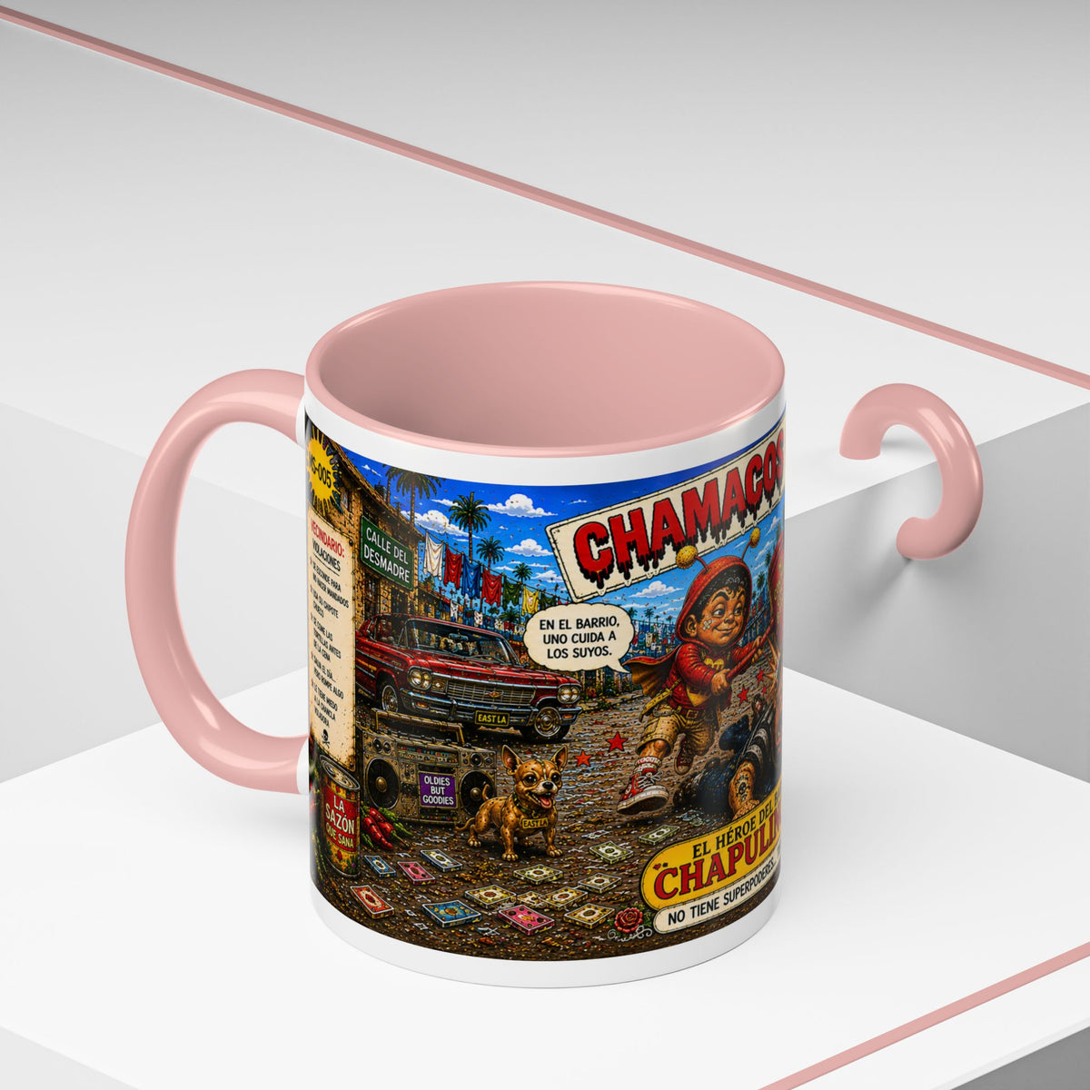 Chapulincito – El Héroe del Barrio Accent Coffee Mug (11oz & 15oz)