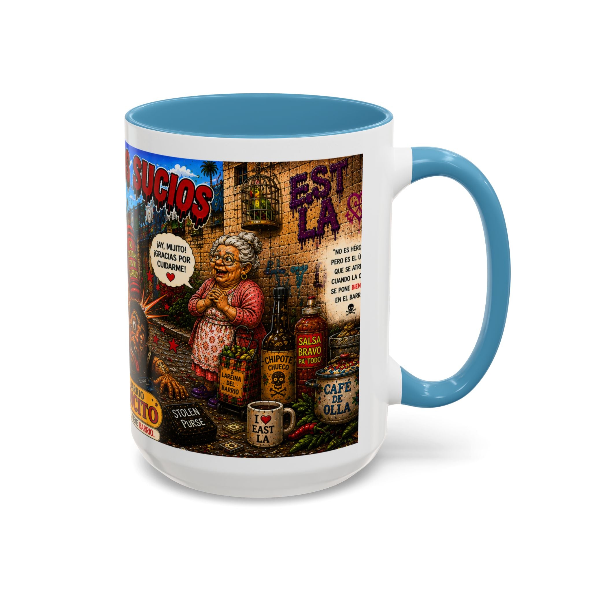 Chapulincito – El Héroe del Barrio Accent Coffee Mug (11oz & 15oz)