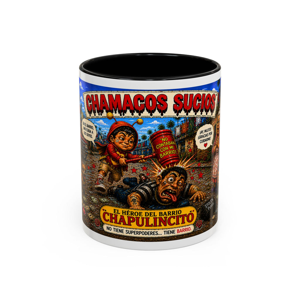 Chapulincito – El Héroe del Barrio Accent Coffee Mug (11oz & 15oz)