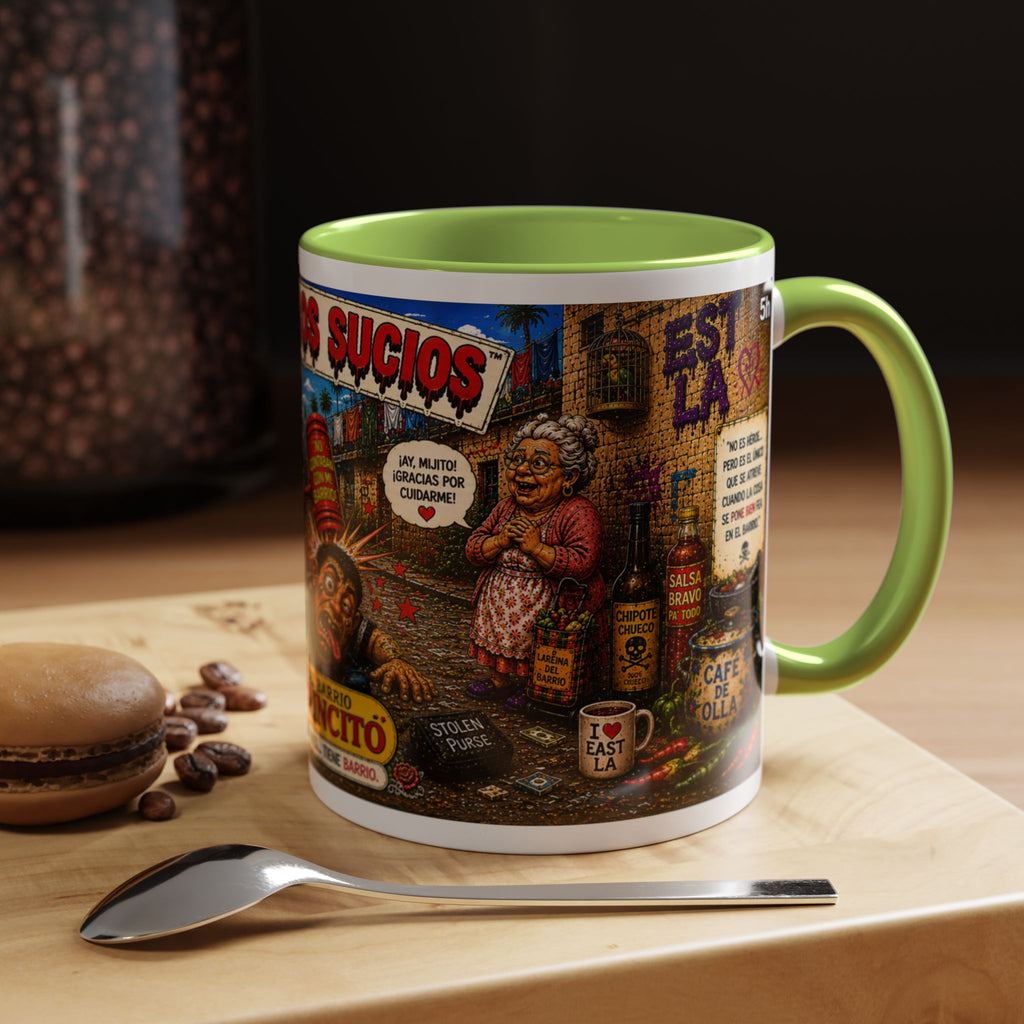 Chapulincito – El Héroe del Barrio Accent Coffee Mug (11oz & 15oz)