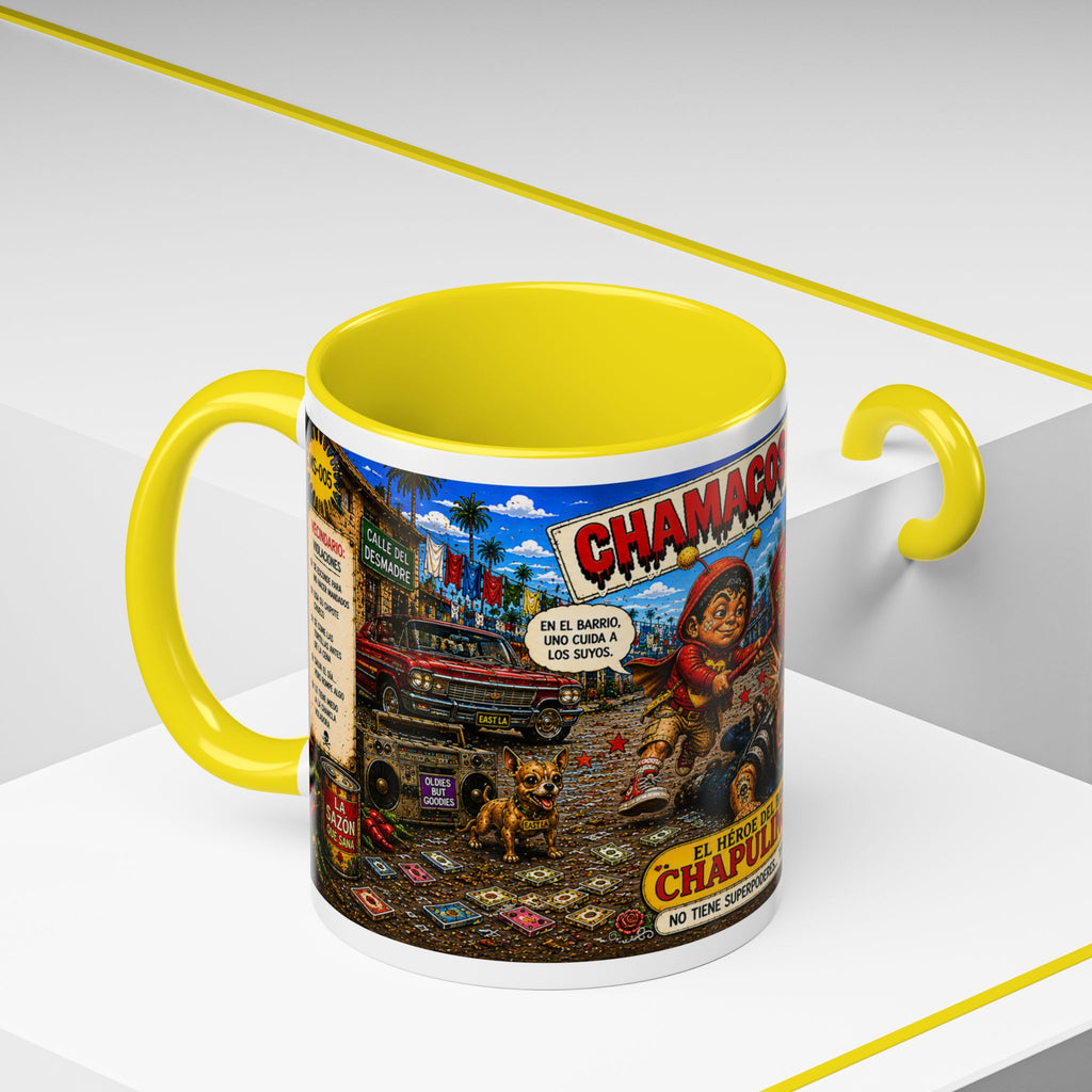 Chapulincito – El Héroe del Barrio Accent Coffee Mug (11oz & 15oz)