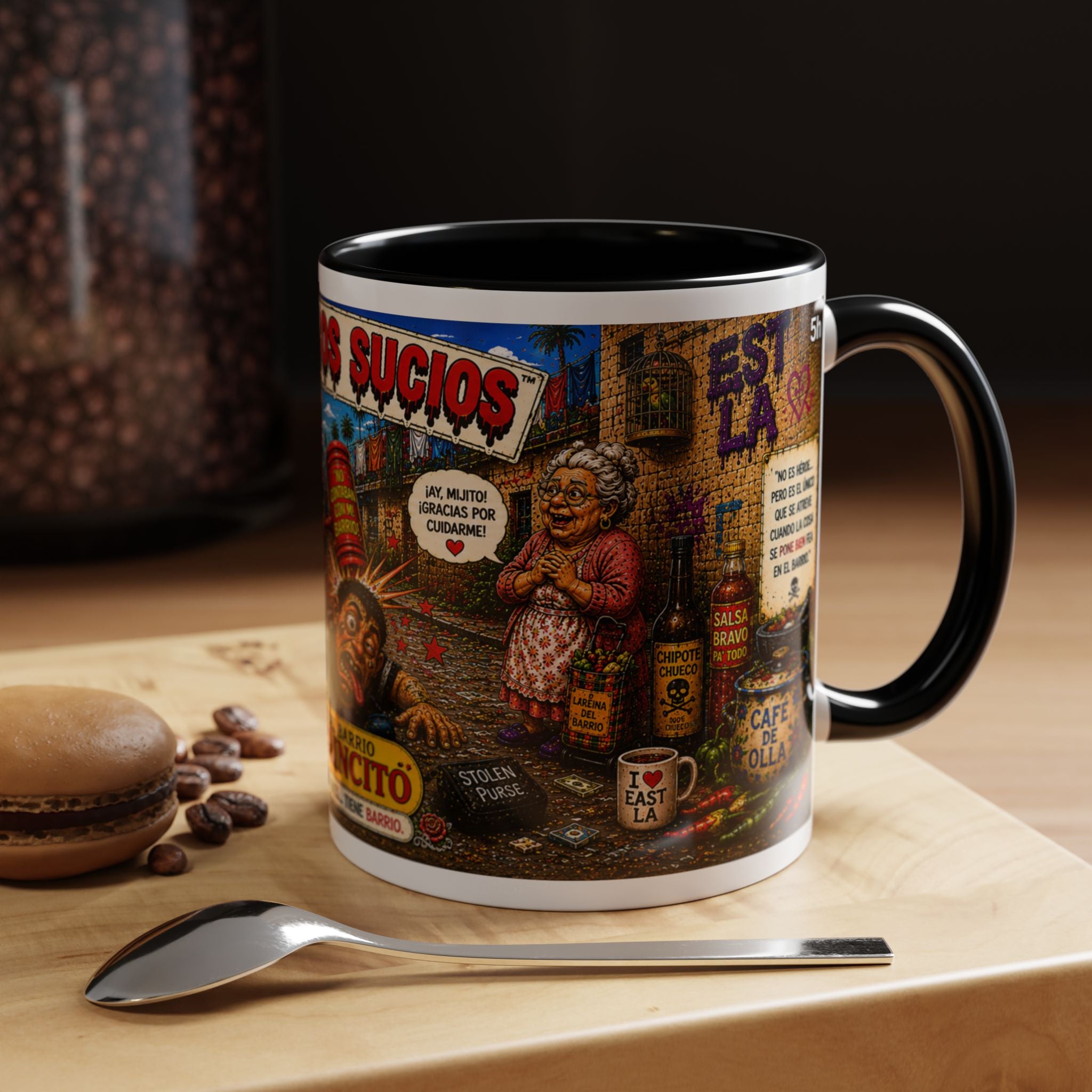 Chapulincito – El Héroe del Barrio Accent Coffee Mug (11oz & 15oz)