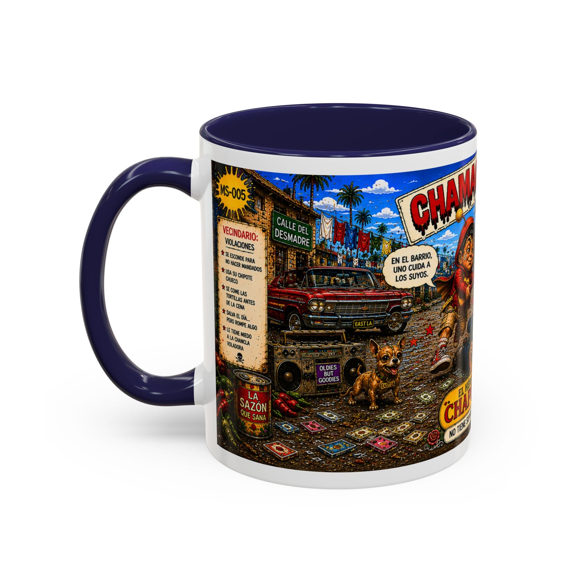 Chapulincito – El Héroe del Barrio Accent Coffee Mug (11oz & 15oz)