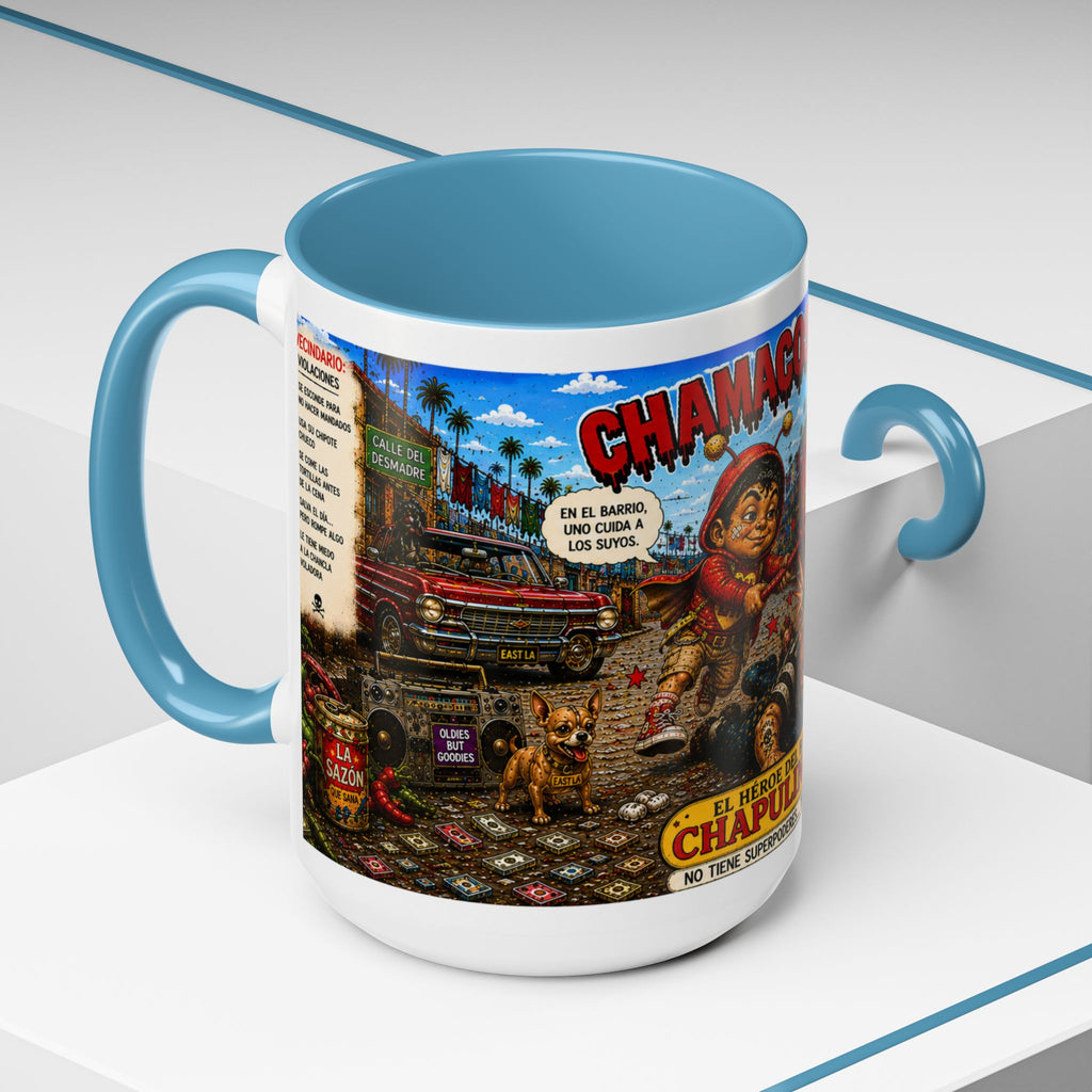 Chapulincito – El Héroe del Barrio Accent Coffee Mug (11oz & 15oz)