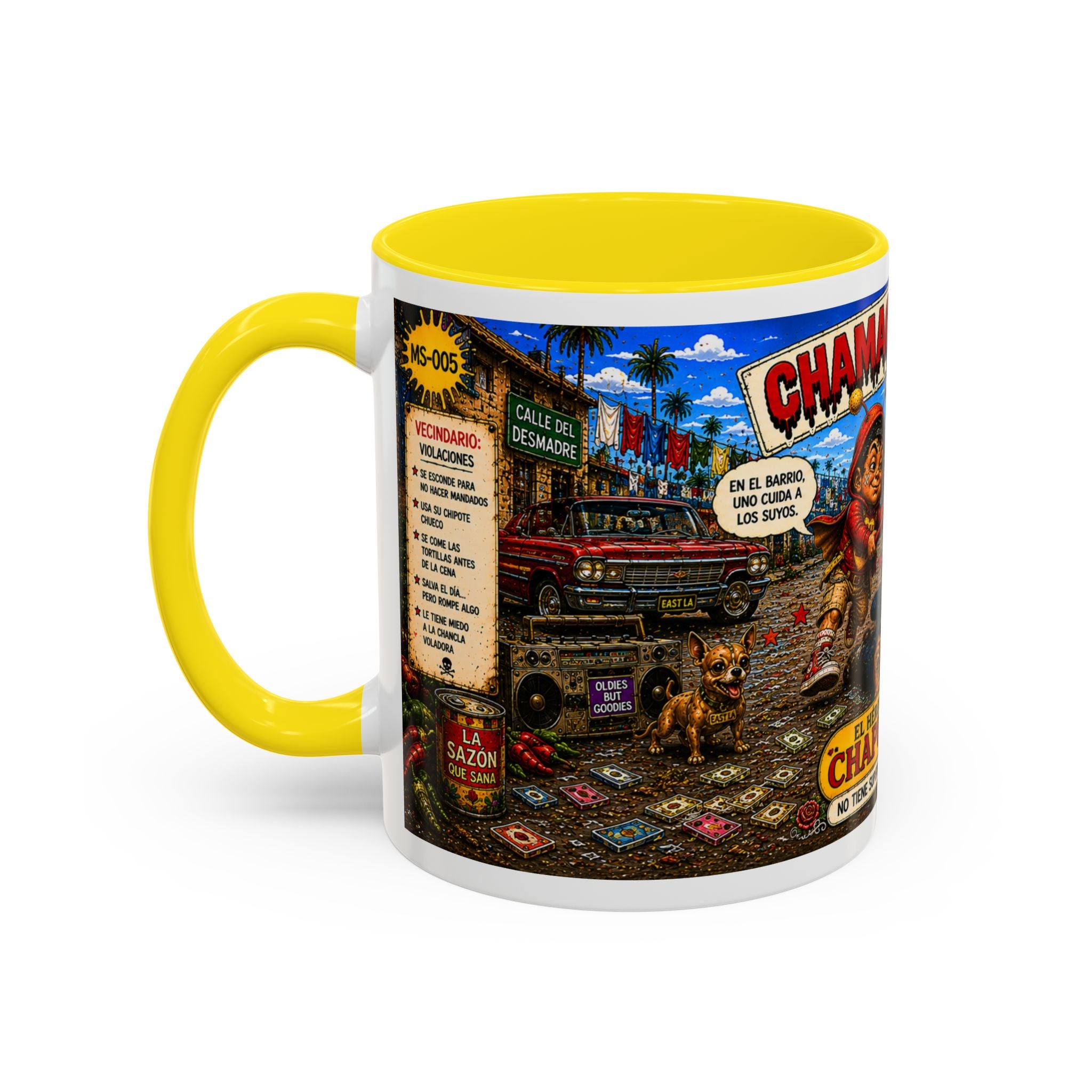 Chapulincito – El Héroe del Barrio Accent Coffee Mug (11oz & 15oz)