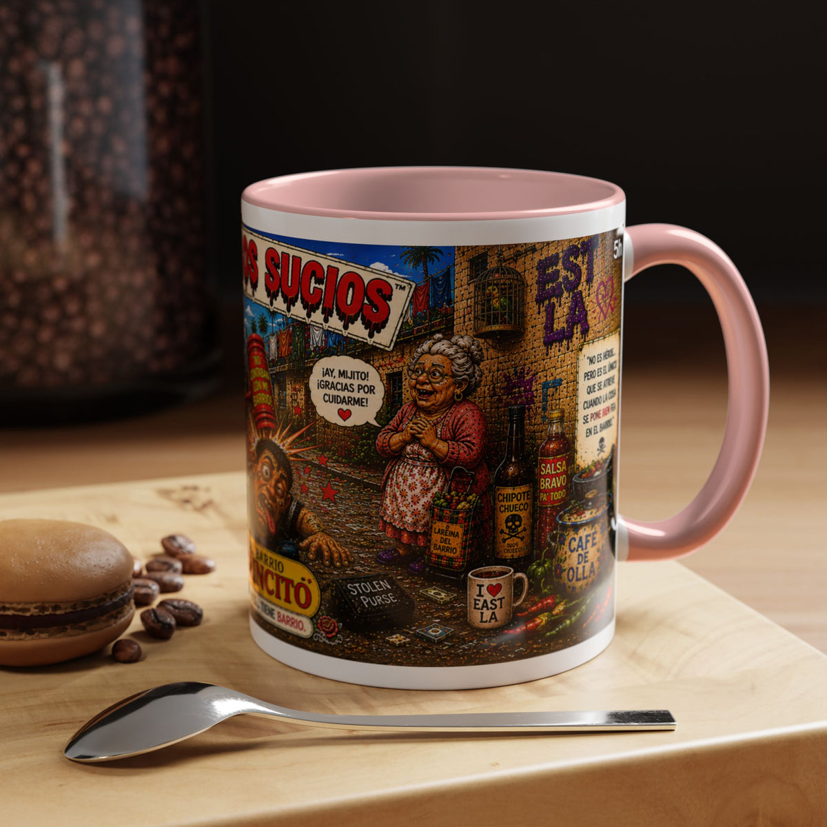 Chapulincito – El Héroe del Barrio Accent Coffee Mug (11oz & 15oz)