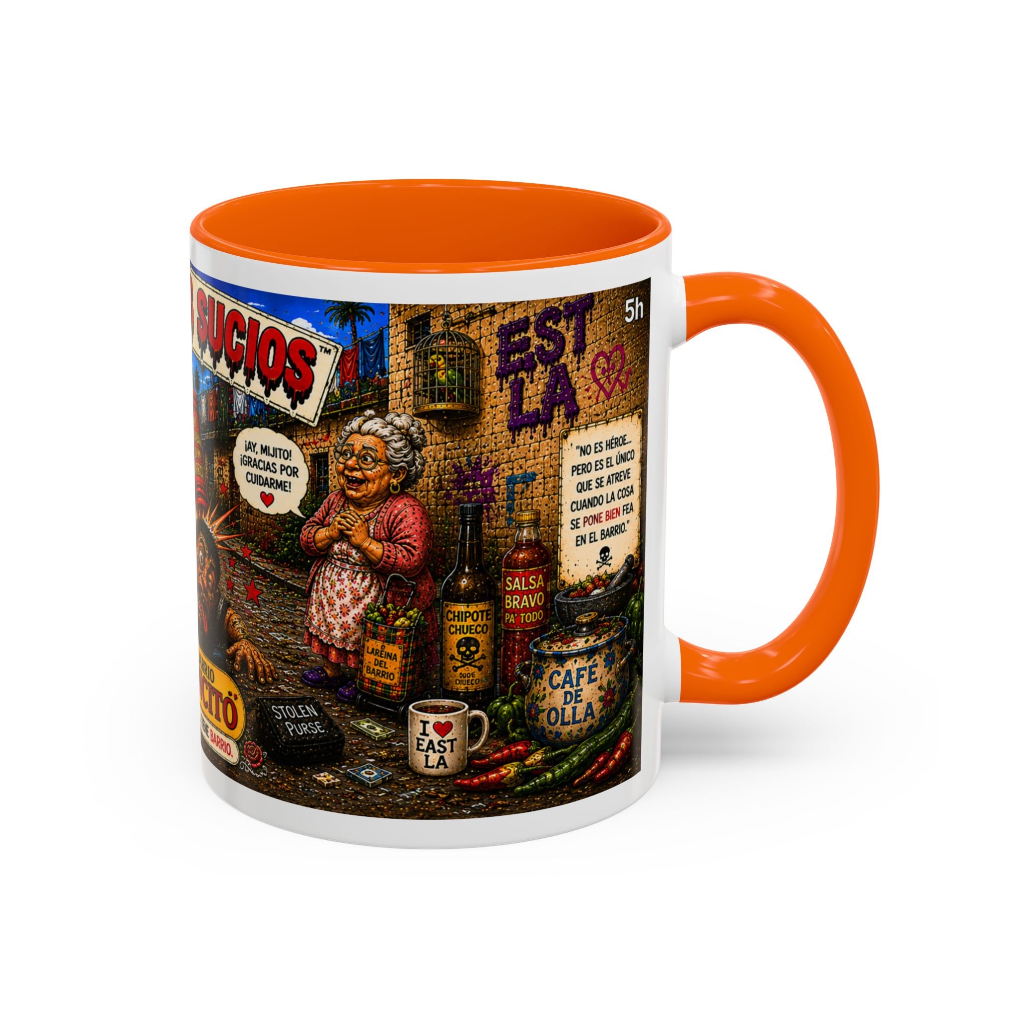 Chapulincito – El Héroe del Barrio Accent Coffee Mug (11oz & 15oz)