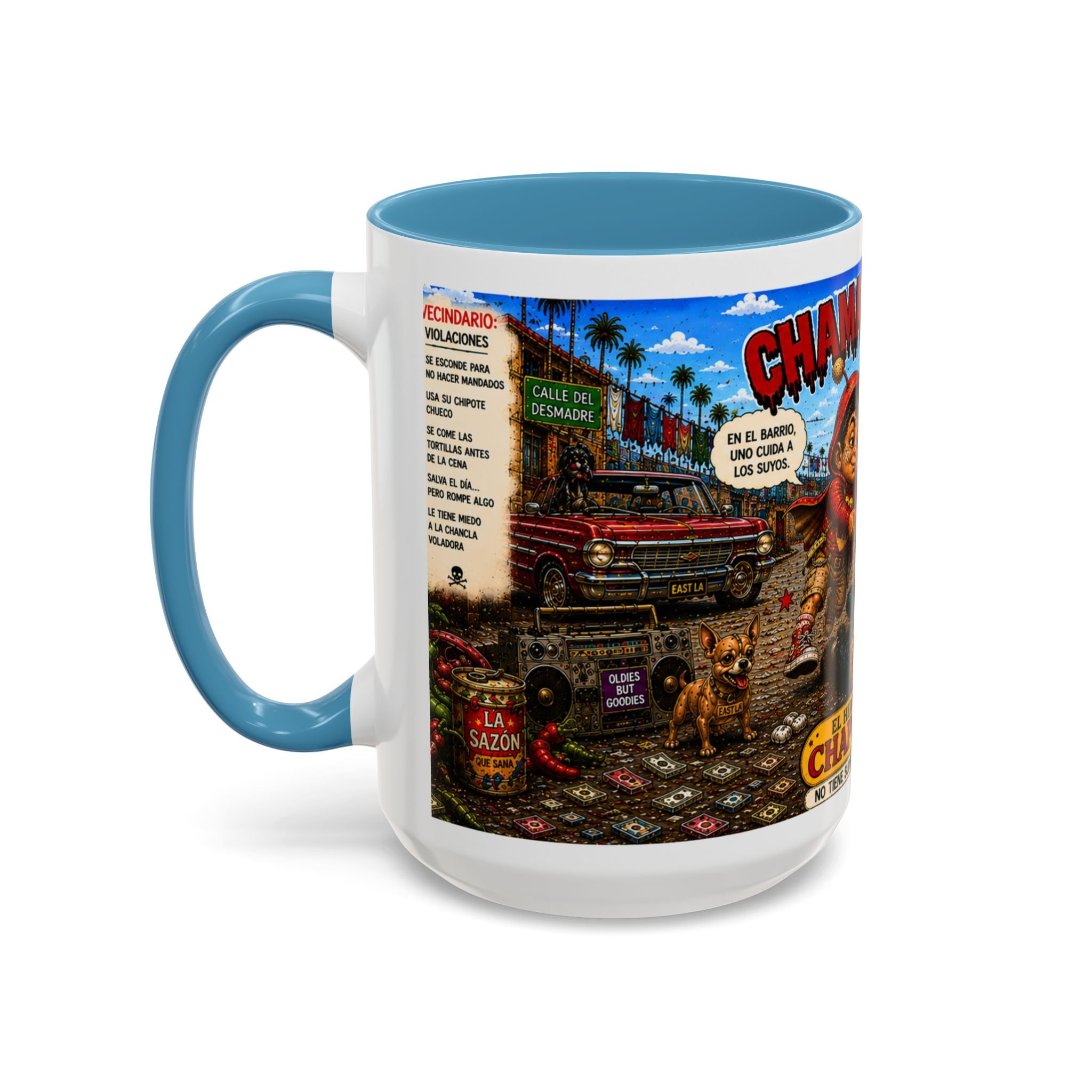 Chapulincito – El Héroe del Barrio Accent Coffee Mug (11oz & 15oz)