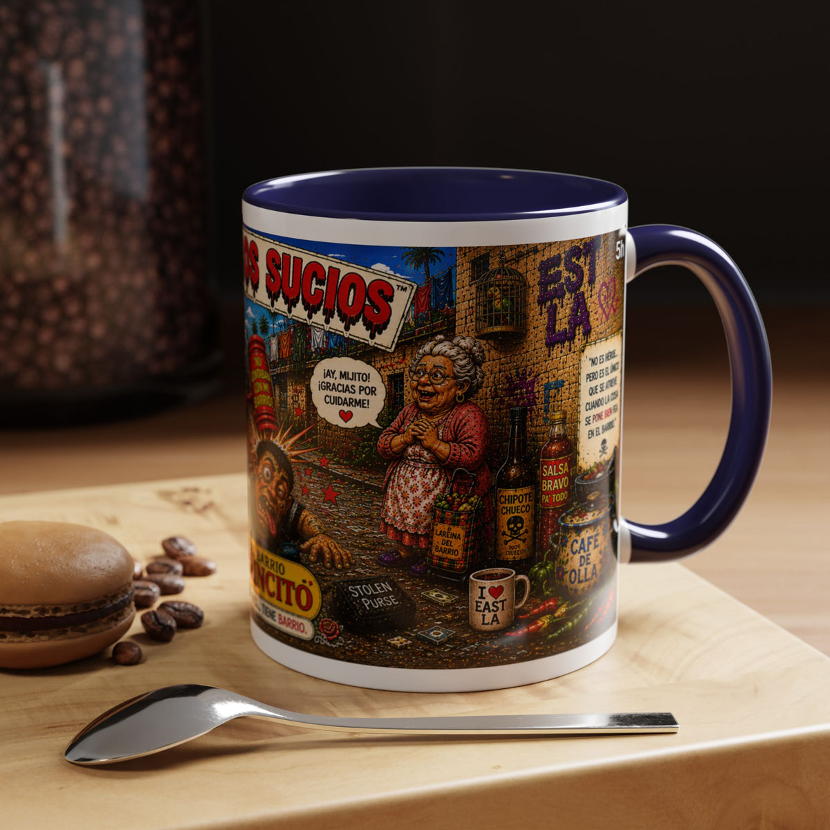 Chapulincito – El Héroe del Barrio Accent Coffee Mug (11oz & 15oz)
