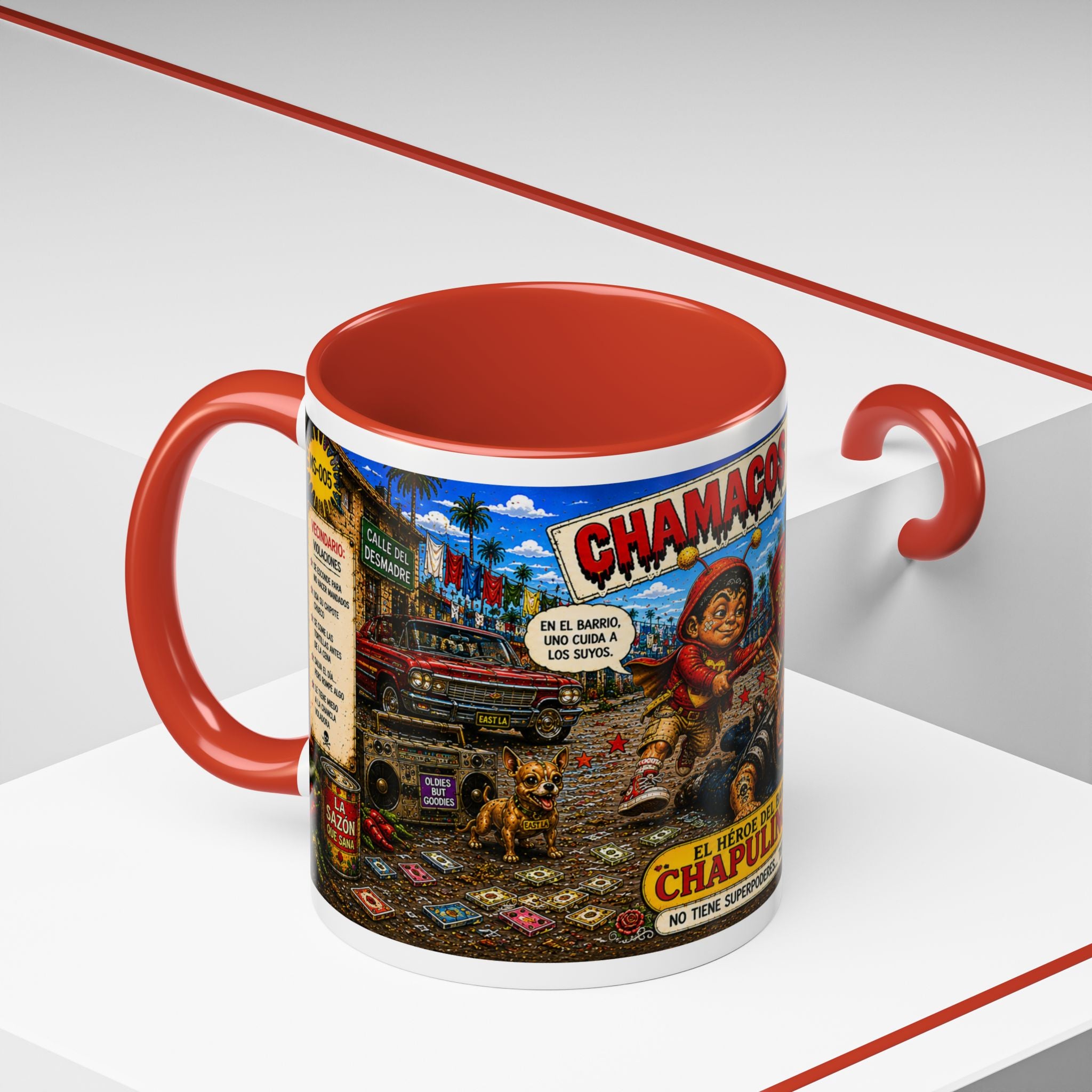Chapulincito – El Héroe del Barrio Accent Coffee Mug (11oz & 15oz)