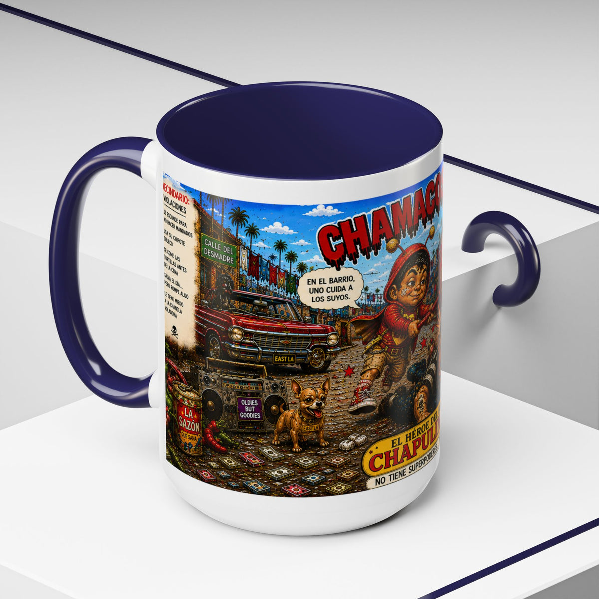 Chapulincito – El Héroe del Barrio Accent Coffee Mug (11oz & 15oz)