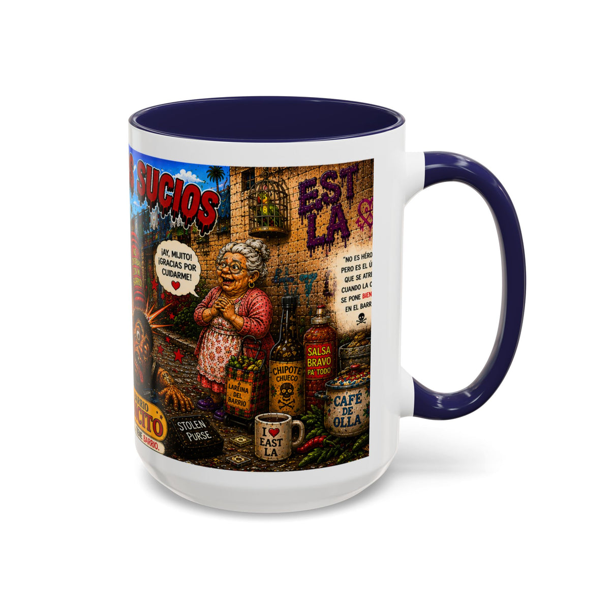 Chapulincito – El Héroe del Barrio Accent Coffee Mug (11oz & 15oz)