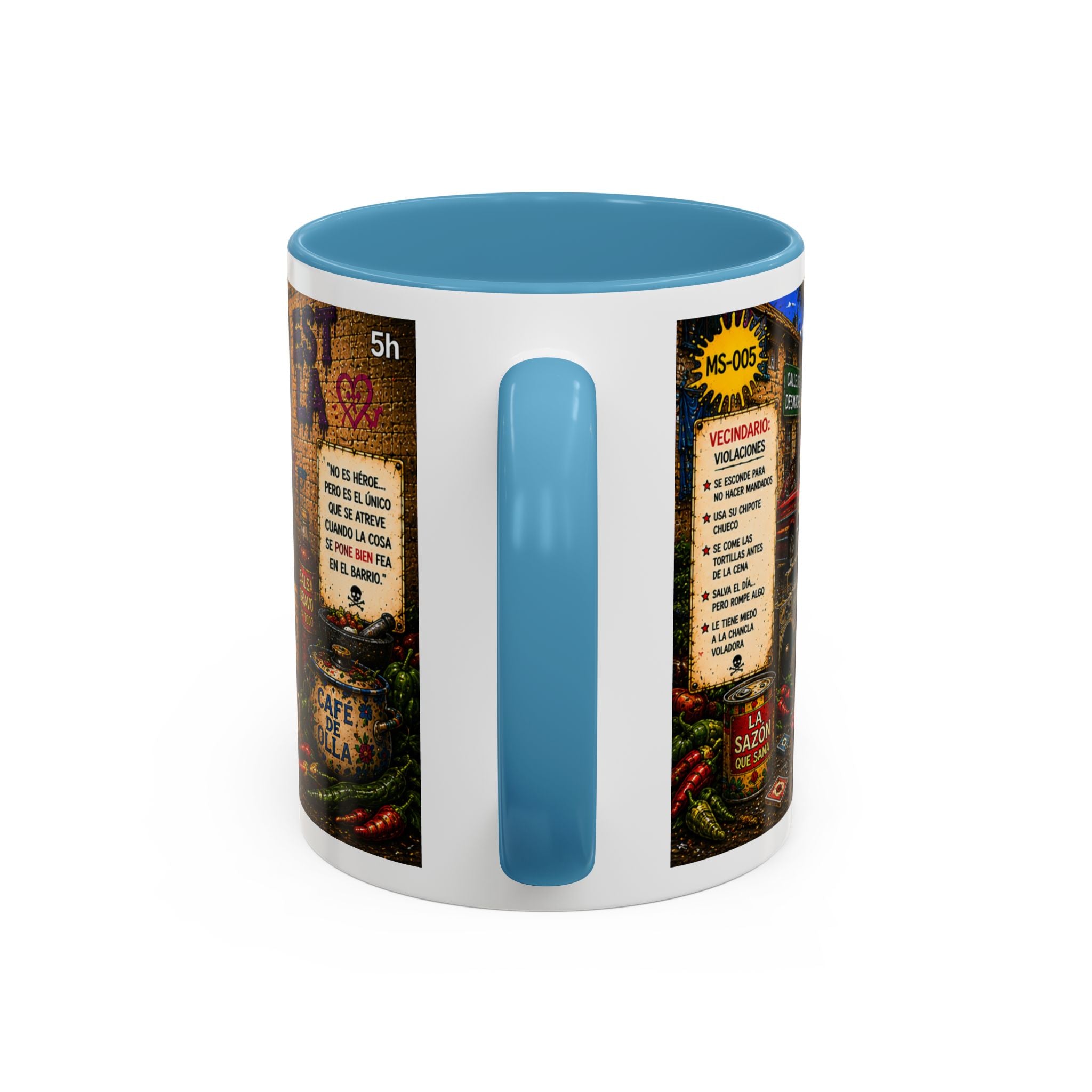 Chapulincito – El Héroe del Barrio Accent Coffee Mug (11oz & 15oz)