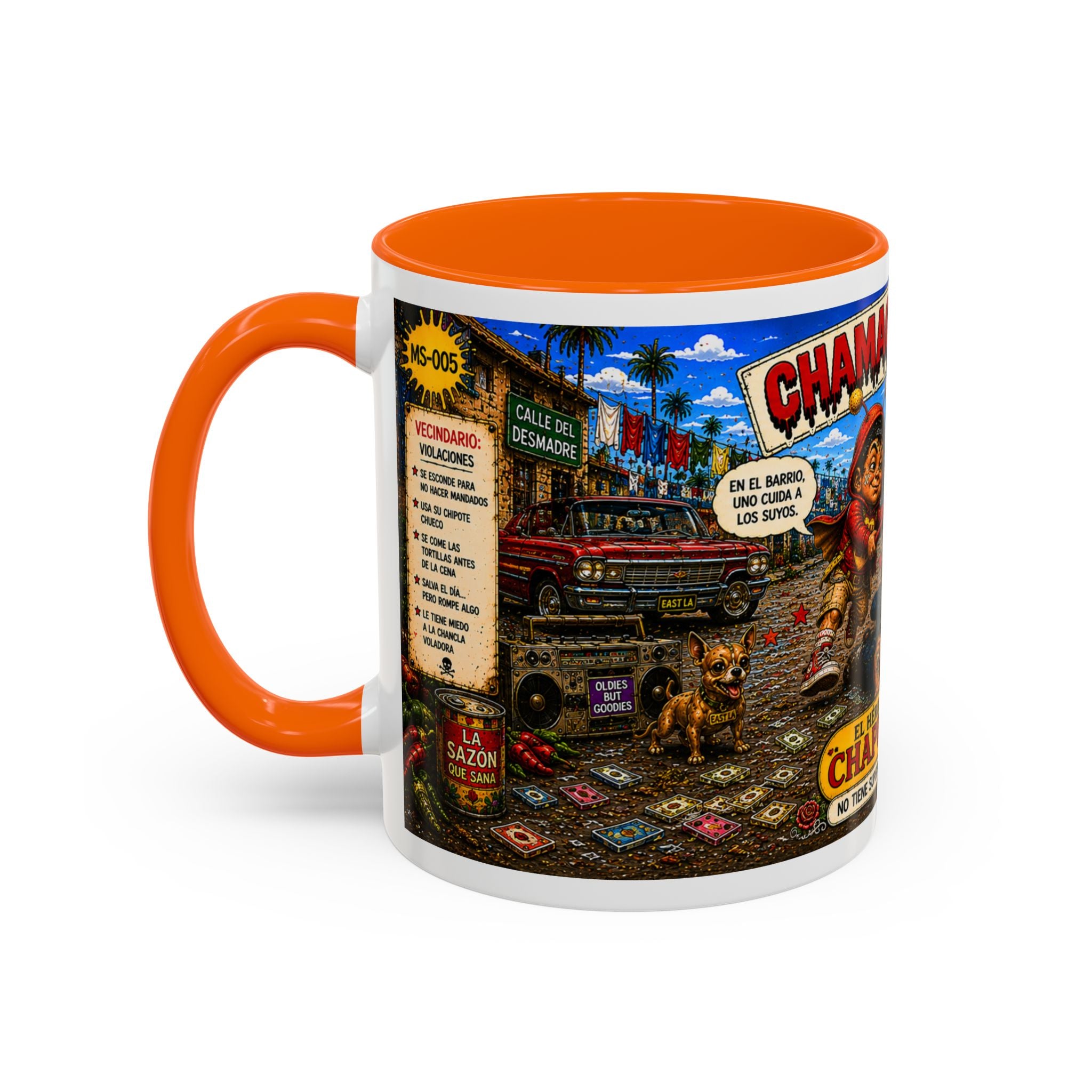 Chapulincito – El Héroe del Barrio Accent Coffee Mug (11oz & 15oz)