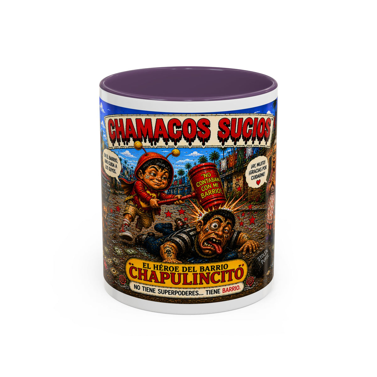 Chapulincito – El Héroe del Barrio Accent Coffee Mug (11oz & 15oz)
