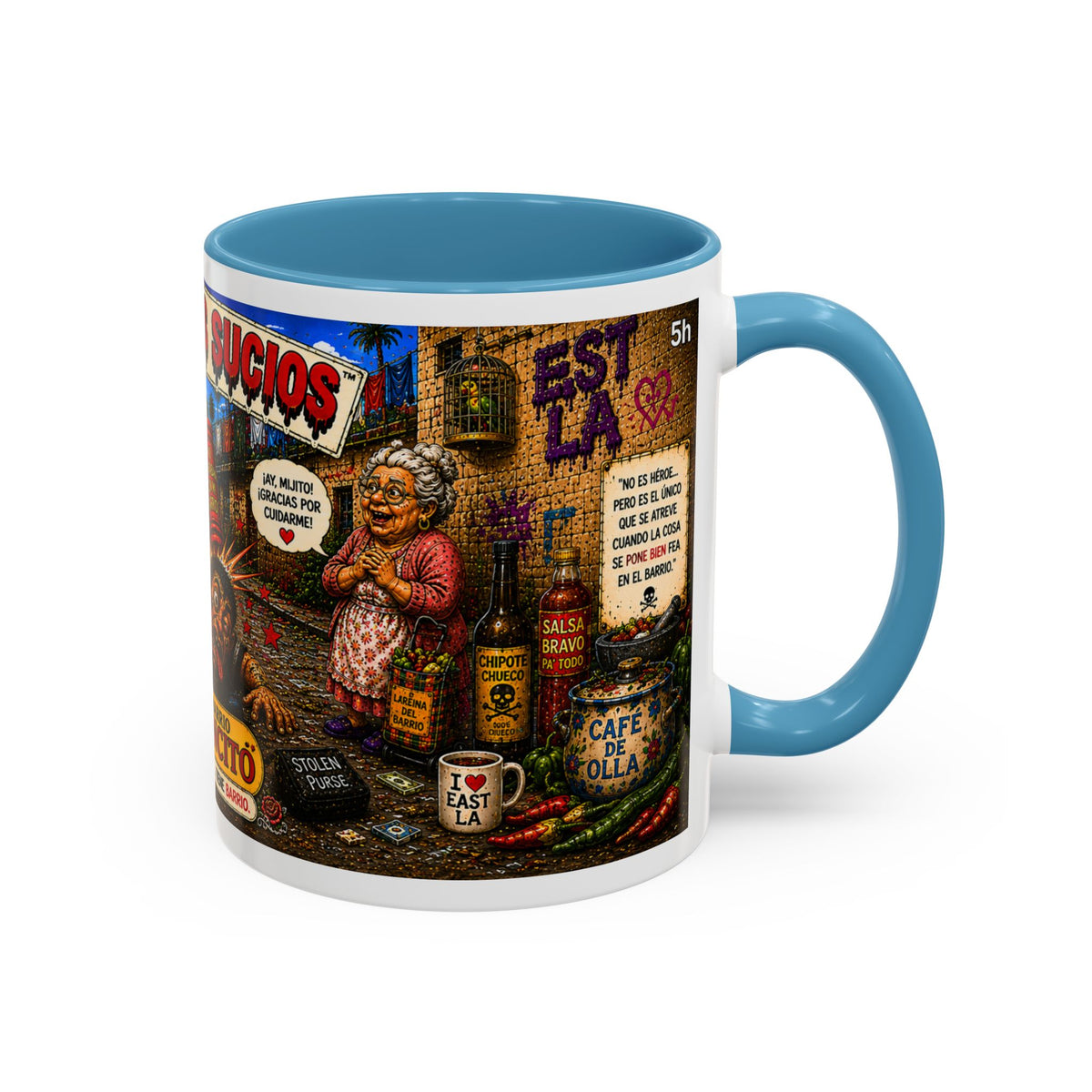 Chapulincito – El Héroe del Barrio Accent Coffee Mug (11oz & 15oz)