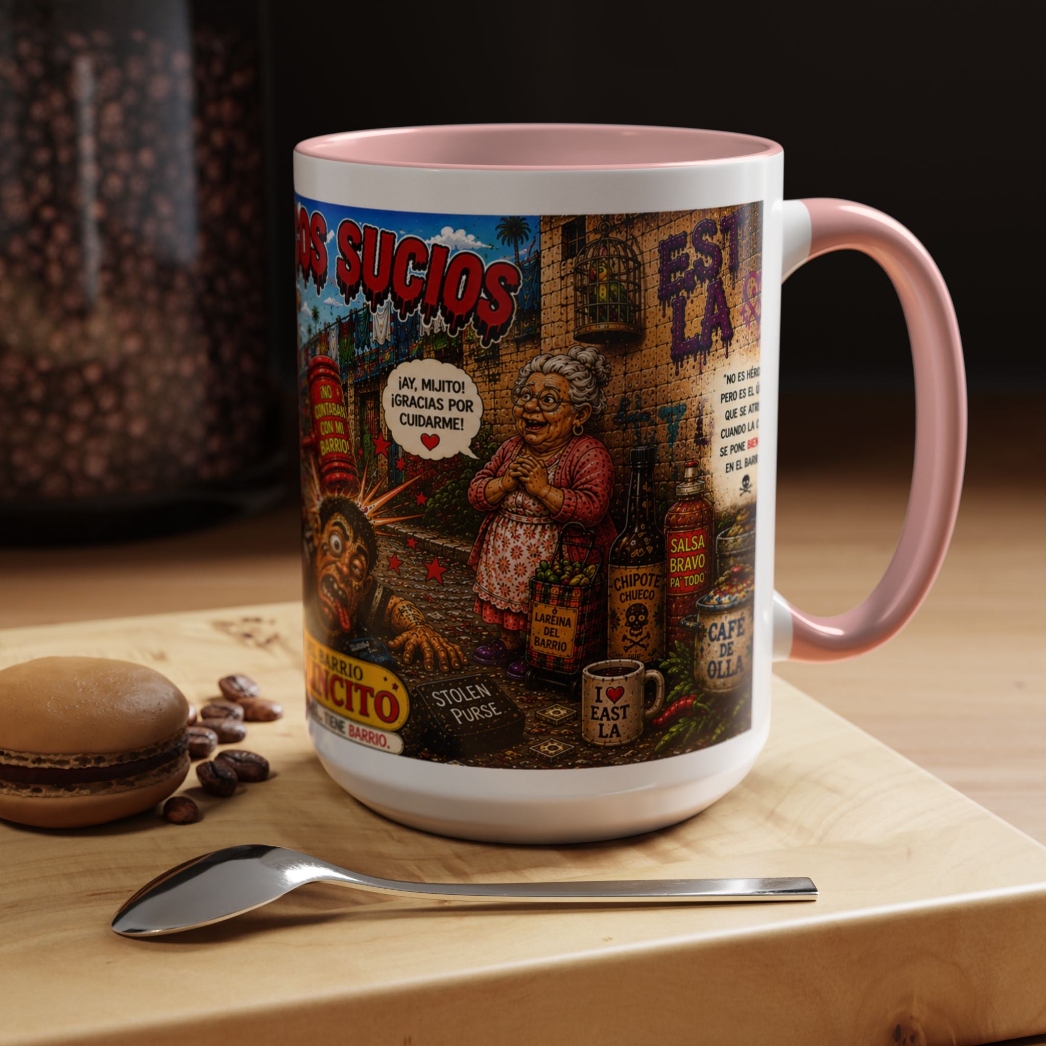 Chapulincito – El Héroe del Barrio Accent Coffee Mug (11oz & 15oz)